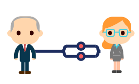 Image of a manager testing findings with an employee.