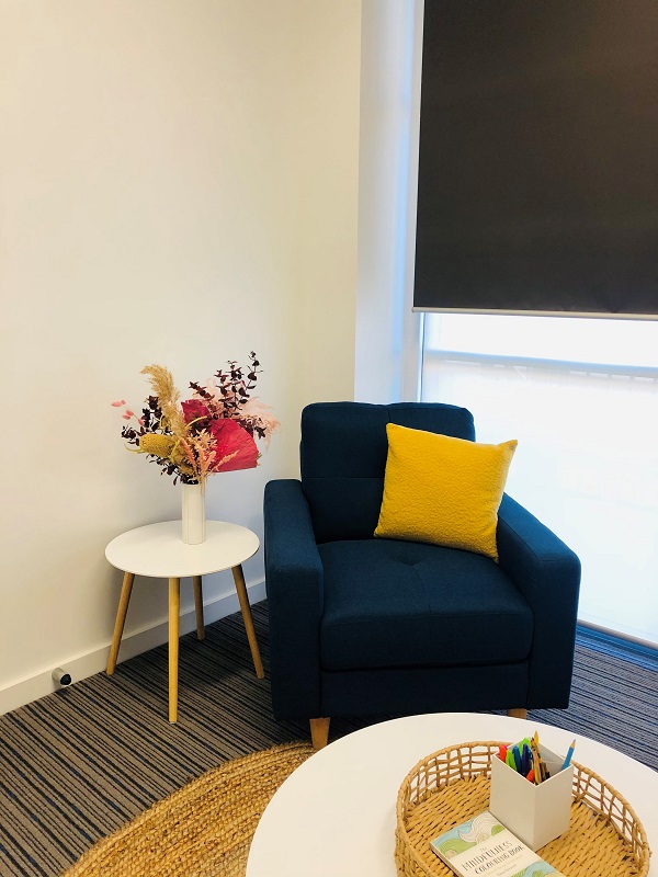 Single Seat Armchair and Side Table