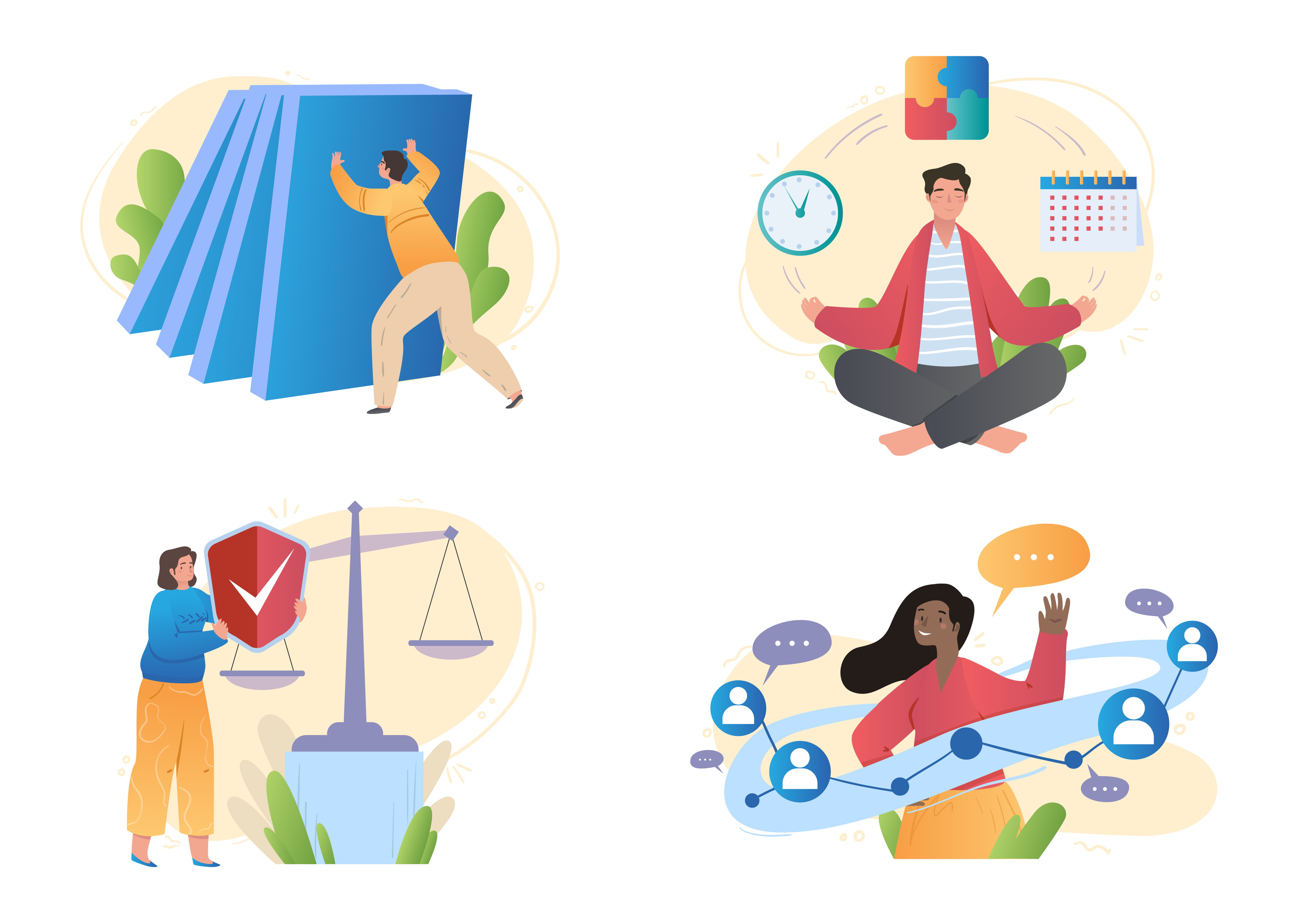 Image containing 4 icons