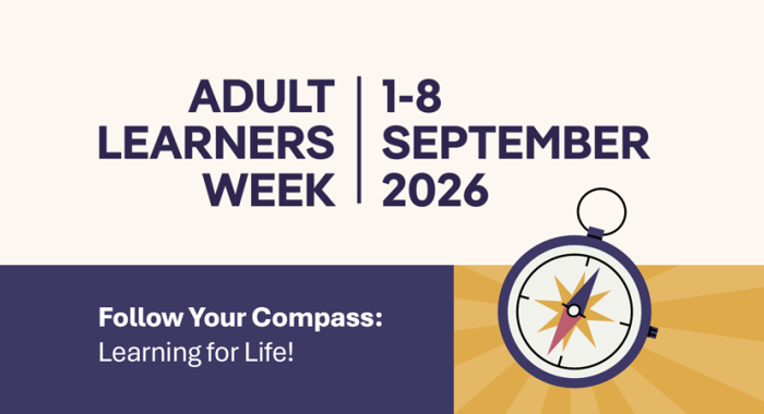 Adult Learners Week – 1-8 September 2026 – Follow Your Compass: Learning for Life!