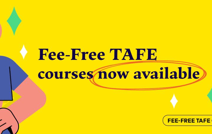 Fee-Free TAFE campaign banner