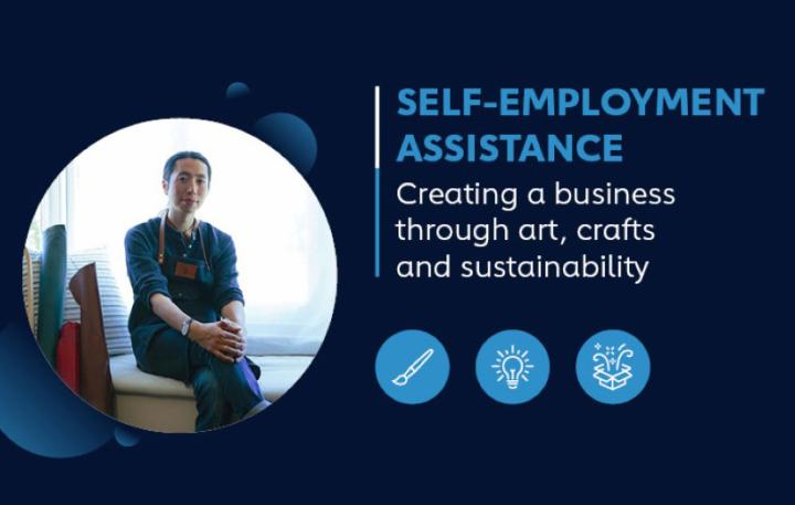 Self-Employment Assistance – Creating a business through art, crafts and sustainability.