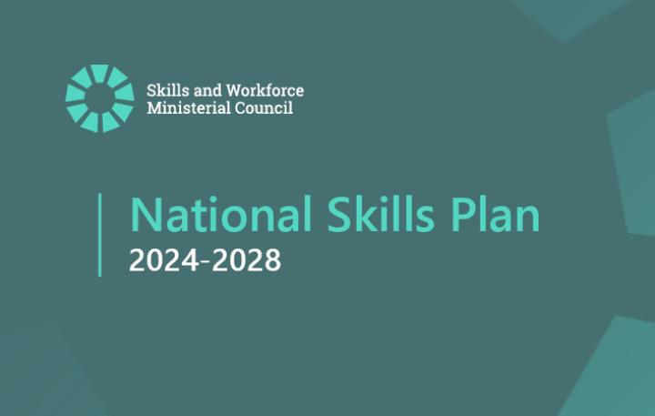 The Skills and Workforce Ministerial Council logo above text that reads National Skills Plan 2024-2028