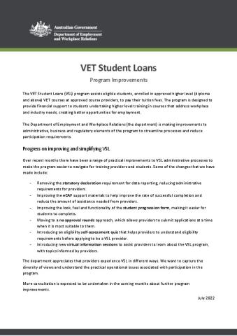 VSL Program Improvements Summary  - July 2022.pdf