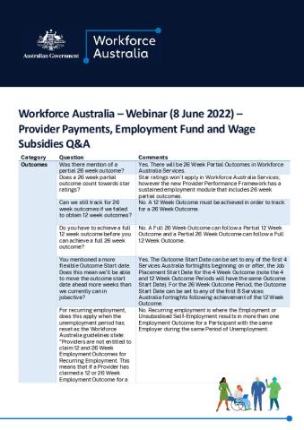 Workforce Australia - Webinar QandA - 8 June 2022.pdf