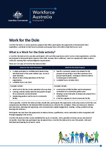 Work for the Dole General Fact Sheet -final.pdf