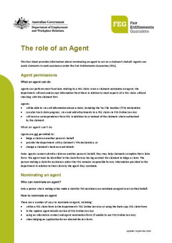 13 The role of an Agent factsheet.pdf