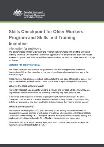 Skills Checkpoint and Skills and Training Incentive Factsheet Employers - January 2023.pdf