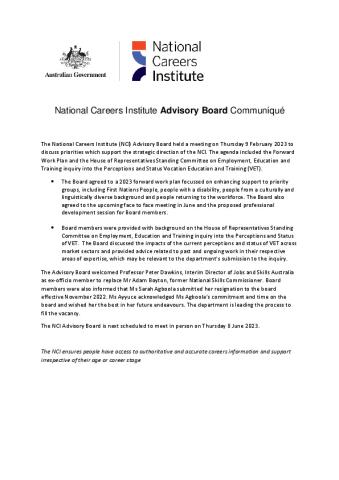 Communique NCI AB - 9 February 2023.pdf