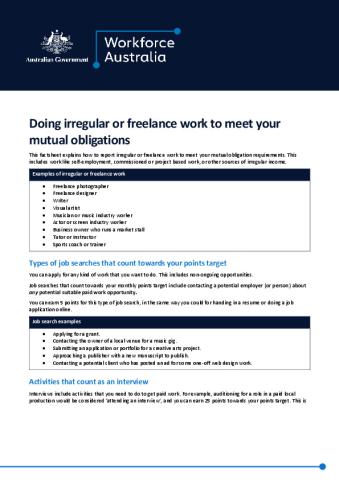 FINAL Irregular and freelance work factsheet.pdf