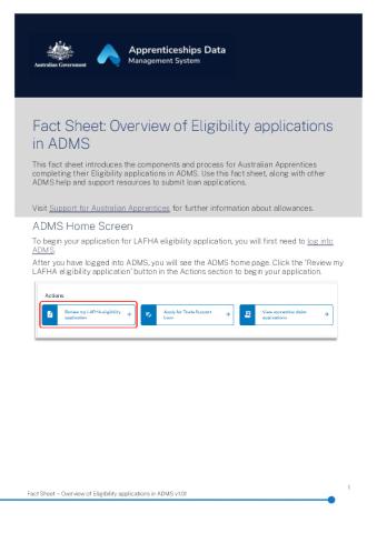 Fact Sheet – Overview of the Eligibility applications module V1.01.pdf
