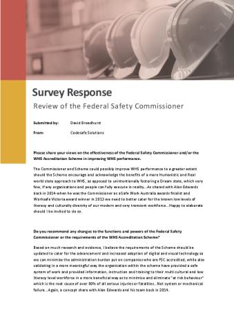 Codesafe Solutions Survey Response - 14 July 2023.pdf