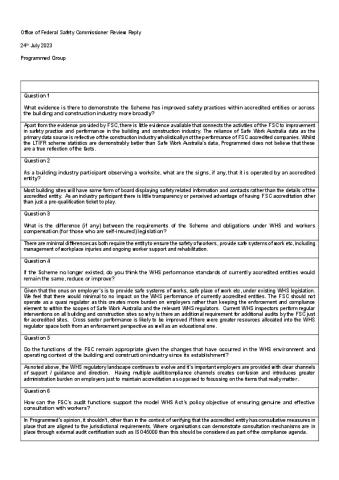 Programmed Facility Management Submission - 31 July 2023.pdf