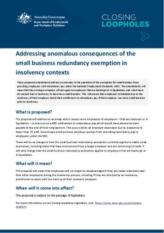 Addressing anomalous consequences of the small business redundancy exemption in insolvency contexts.pdf
