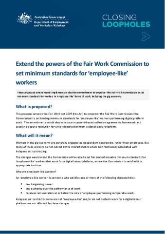 Extend the Powers of the FWC to Include Employee-Like Forms of Work.pdf