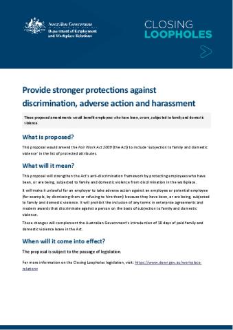 Provide stronger protections against discrimination, adverse action and harassment.pdf
