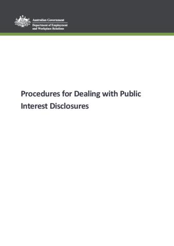 DEWR Procedures for Dealing with Public Interest Disclosures.pdf