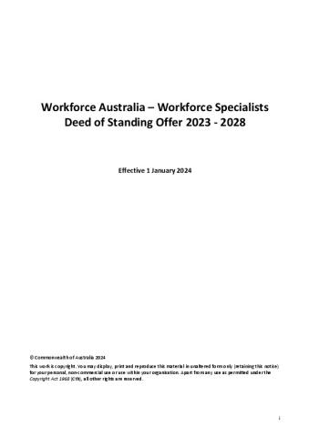 Workforce Specialists Deed of Standing Offer 2023-2028 incorporating GDV 1 (effective 1 Jan 2024).pdf