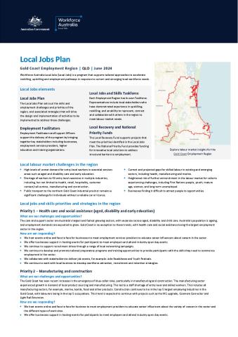Gold Coast - Local Jobs Plan - June 2024 - FINAL pdf.pdf