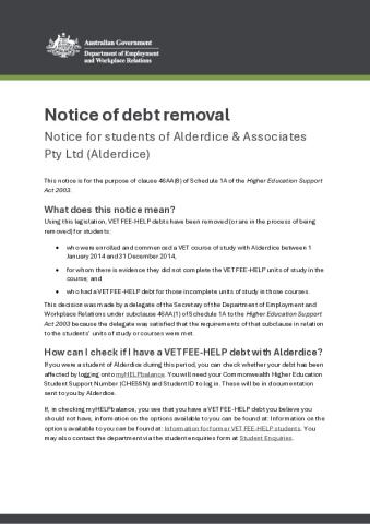 Notice of debt removal Alderdice.pdf