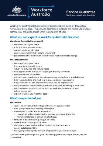 Service guarantee - Workforce Australia Services.pdf