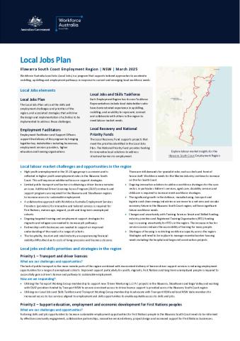Illawarra South Coast - Local Jobs Plan - March 2025 FINAL.pdf