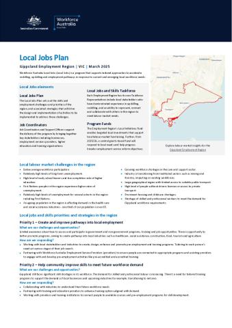 Gippsland - Local Jobs Plan - March 2025.pdf