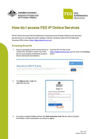 How do I access FEG IP Online Services factsheet.pdf