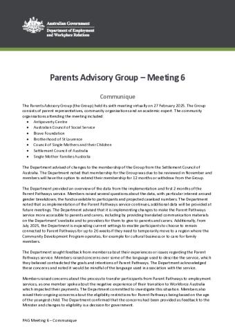 Parents Advisory Group - Communique - Meeting 6.pdf