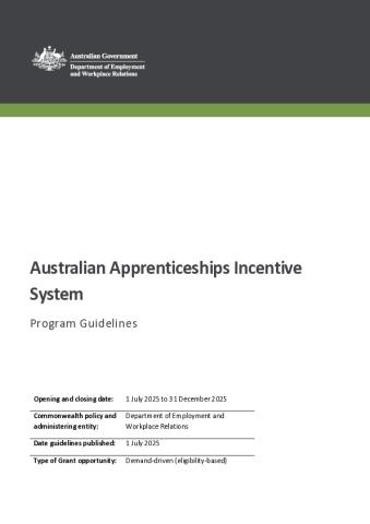 Australian Apprenticeships Incentive System Program Guidelines - 1 July 2025.pdf