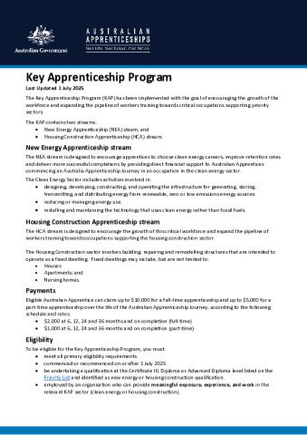 Key Apprenticeship Program Factsheet 1 July 2025.pdf