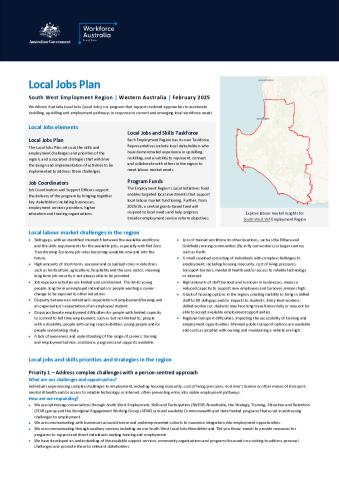 South West WA - Local Jobs Plan - February 2025.pdf
