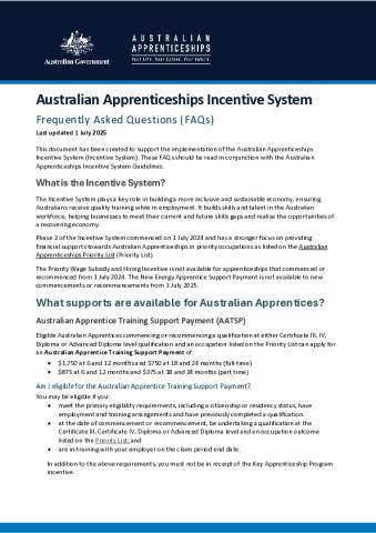 Incentive System FAQs 1 July 2025.pdf