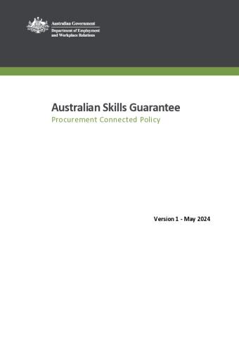 Australian Skills Guarantee Procurement Connected Policy Version 1.pdf