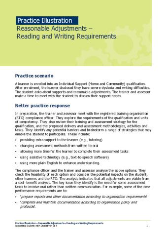 Practice Illustration - Reasonable Adjustments - Reading and Writing Requirements.pdf