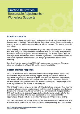 Practice Illustration - Reasonable Adjustments - Workplace Supports.pdf