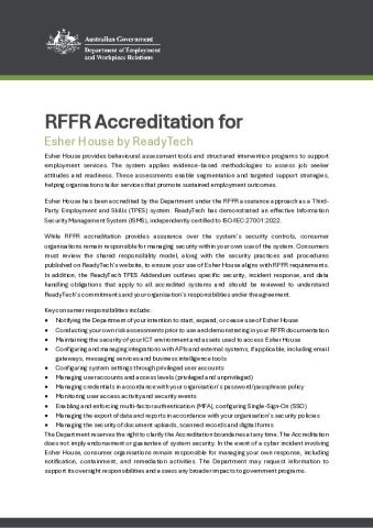 RFFR Accreditation for ReadyTech Esher House.pdf
