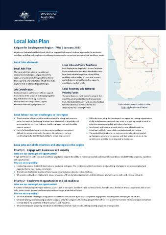Kalgoorlie - Local Jobs Plan - January 2023 - Final.pdf