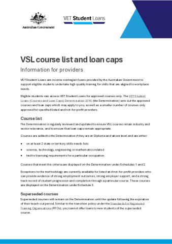 VSL course list and loan caps.pdf