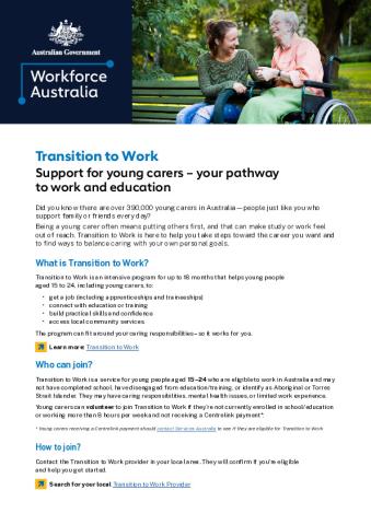 Transition to Work Carers factsheet.pdf