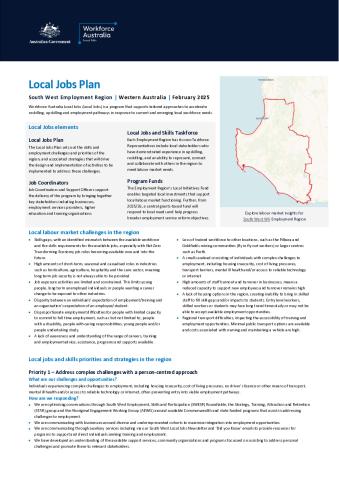 South West WA - Local Jobs Plan - February 2025 - FINAL.pdf