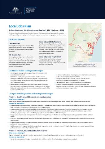 Sydney North and West - Local Jobs Plan - February 2026 - FINAL.pdf