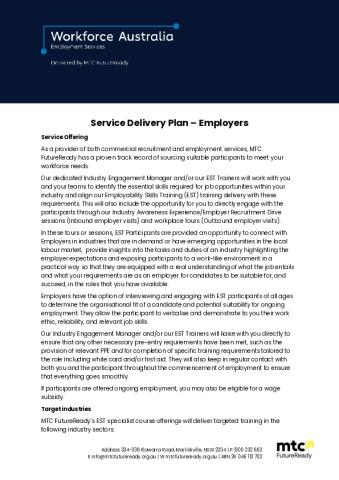 EST Service Delivery Plan - MTC FutureReady (Employer).pdf