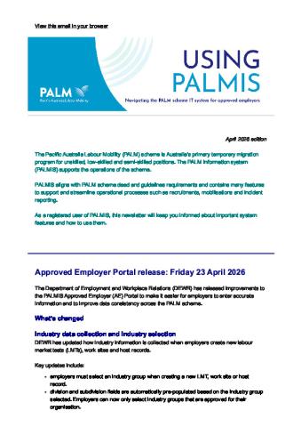 PALMIS update - April 2026 edition.pdf
