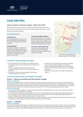 Sydney East Metro - Local Jobs Plan - March 2026 - Final.pdf