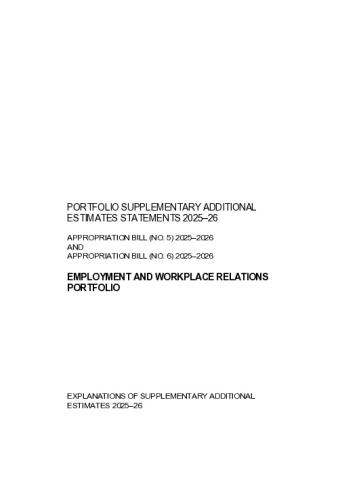 Portfolio Supplementary Additional Estimates Statements 2025–26 Employment and Workplace Relations.pdf