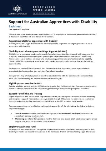 Support for Australian Apprentices with disability factsheet 1 July 2026.pdf