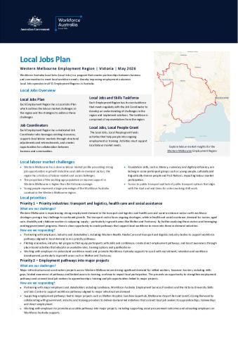 Western Melbourne - Local Jobs Plan - July 2026 - Final.pdf