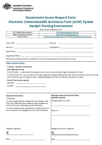 eCAF Provider User Access - Sandpit Training environment.pdf