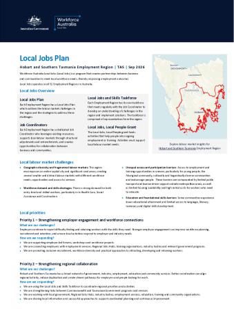 Hobart and Southern Tasmania -  Local Jobs Plan - September 2026 - Final.pdf